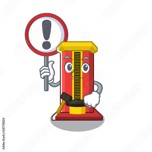 With sign hammer cartoon shaped character game machine