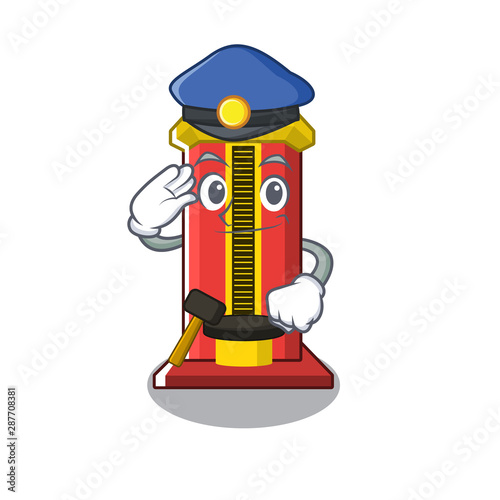 Police hammer cartoon shaped character game machine