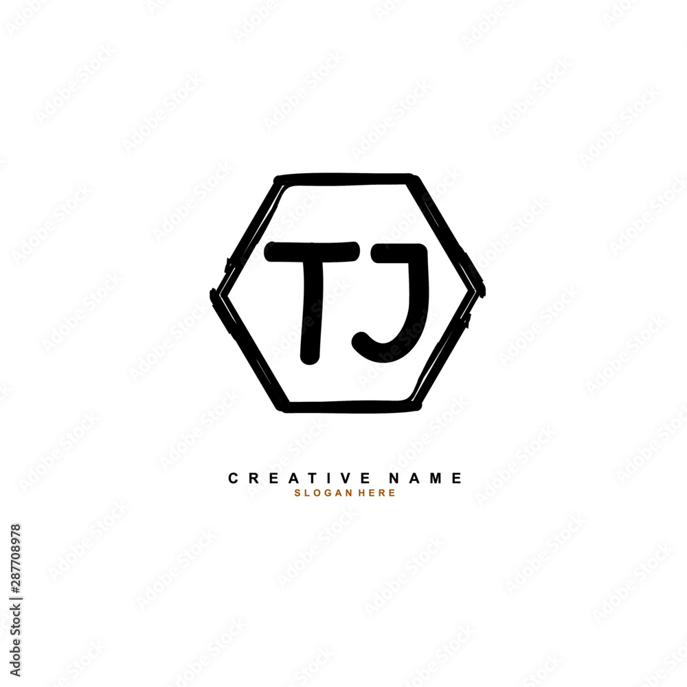 T J TJ Initial logo template vector. Letter logo concept with background template. T J TJ Initial logo template vector. Letter logo concept with background template.