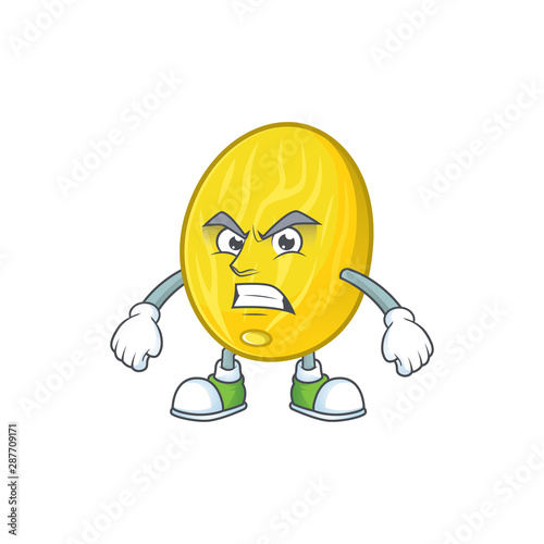 Scream melon cartoon character on white background