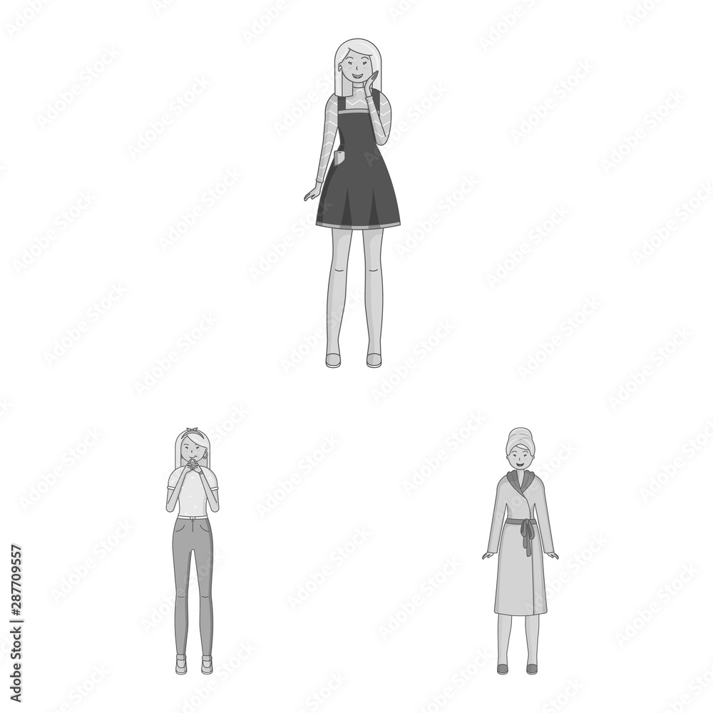 custom made wallpaper toronto digitalVector illustration of emotions and female symbol. Set of emotions and body stock symbol for web.