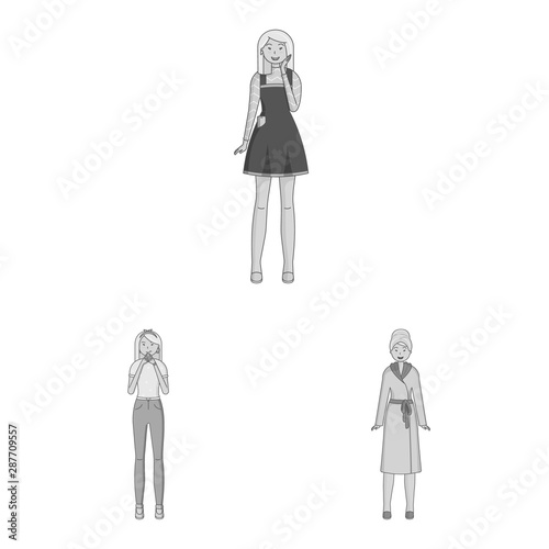Wallpaper Mural Vector illustration of emotions and female symbol. Set of emotions and body stock symbol for web. Torontodigital.ca