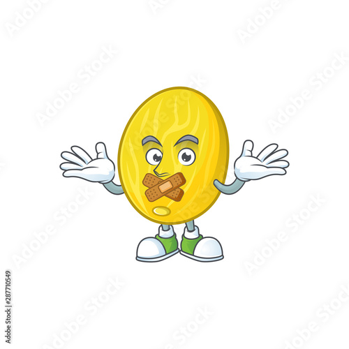 Silent melon cartoon character for health mascot