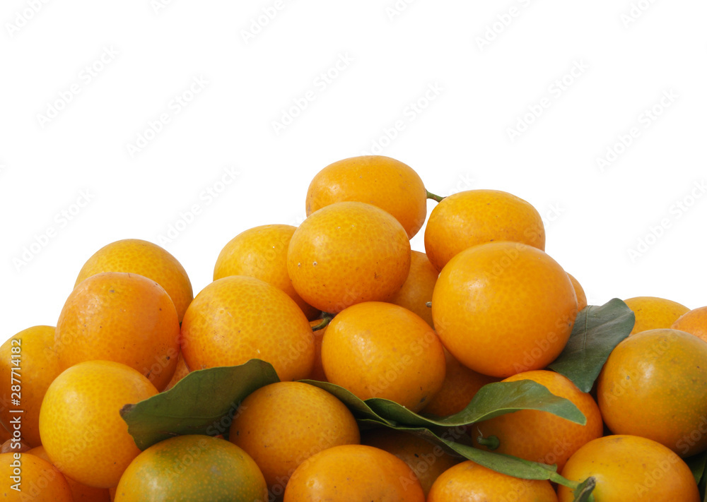 Kumquat fruits isolated on white background Kumquat fruits isolated on white background