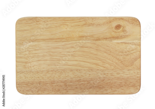 Natural cutting board. Wooden chopping board isolated on white