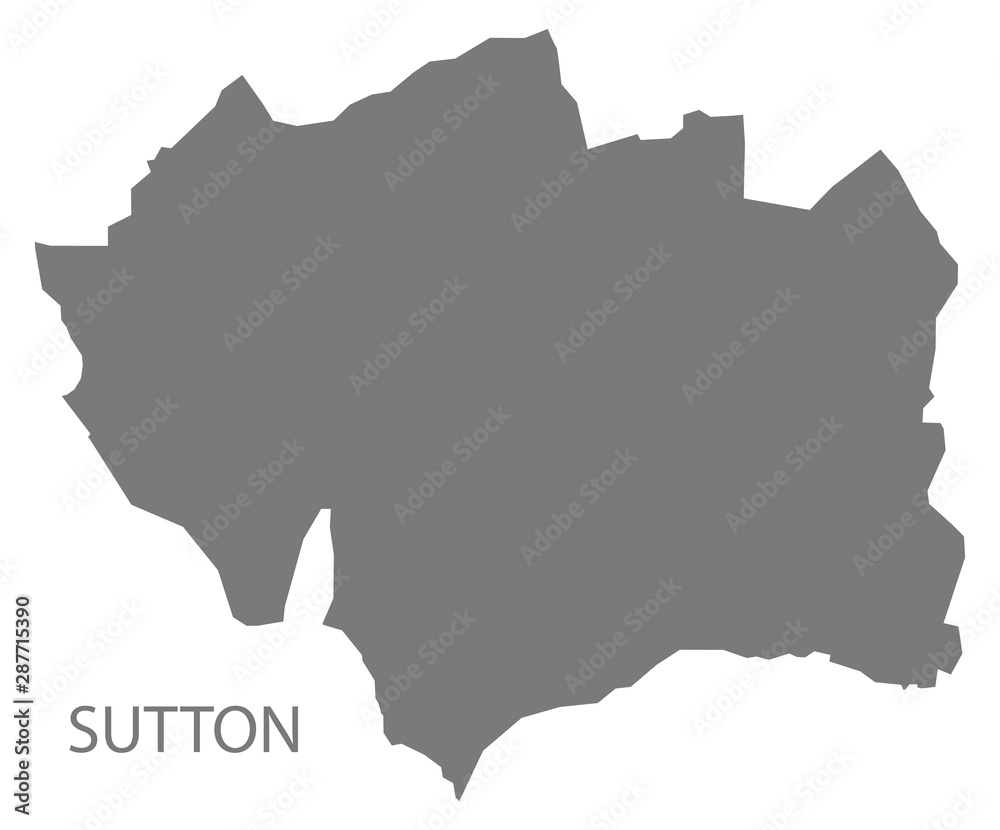 Sutton grey ward map of North East Derbyshire district in East Midlands England UK