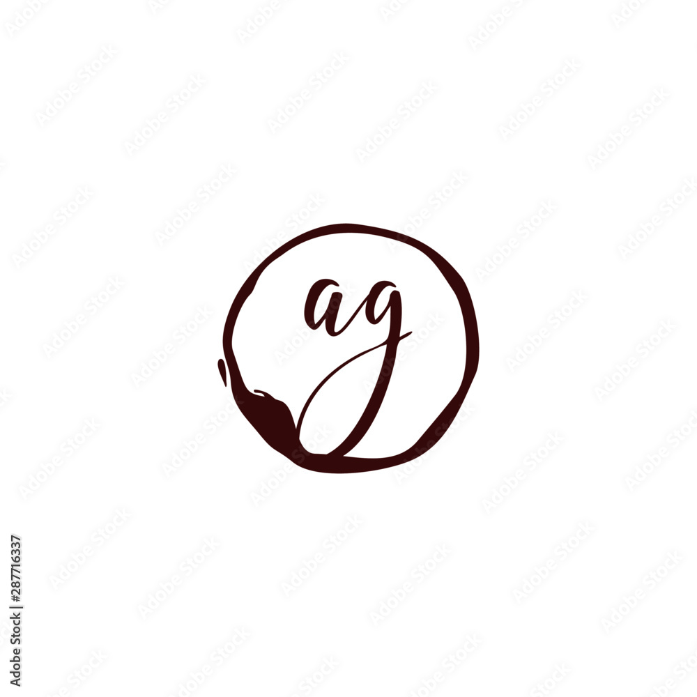 A G AG Initial logo template vector. Letter logo concept with background template. A G AG Initial logo template vector. Letter logo concept with background template.