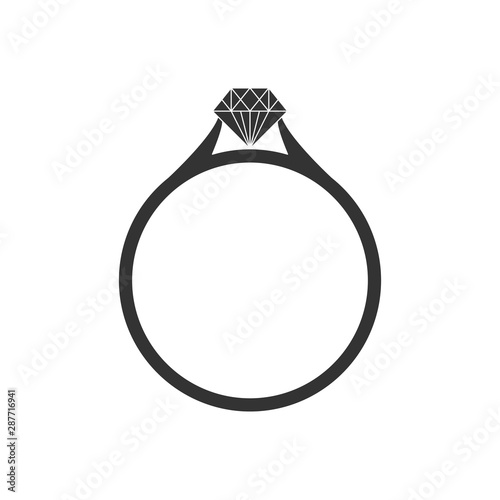 Wedding ceremony diamond ring icon