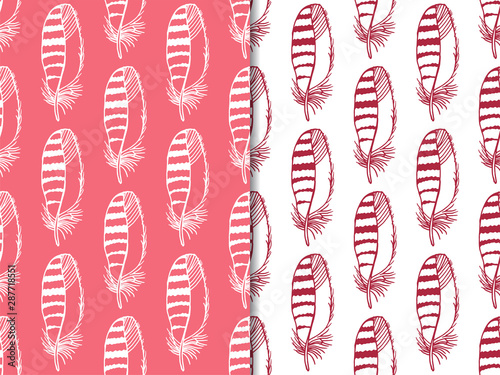 Photography Mockingjay feather seamless pattern hand drawn sketch