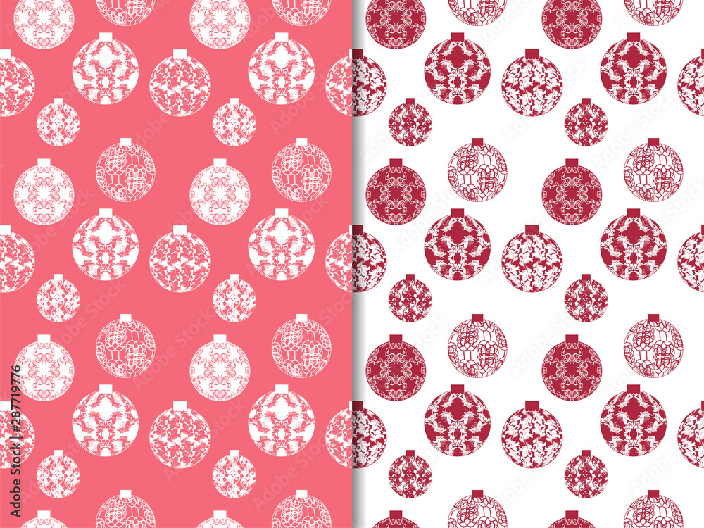 Christmas tree toys seamless pattern Christmas tree toys seamless pattern