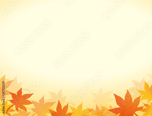 秋の背景素材 紅葉のフレーム