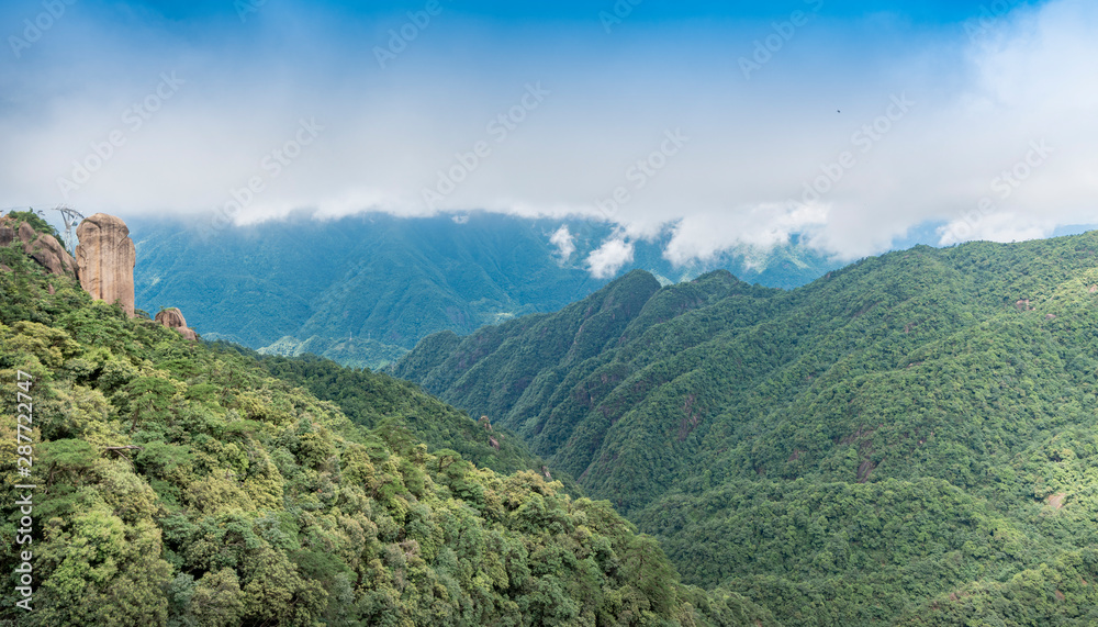 Sanqing mountains in shangrao city, jiangxi province, China - obrazy, fototapety, plakaty 
