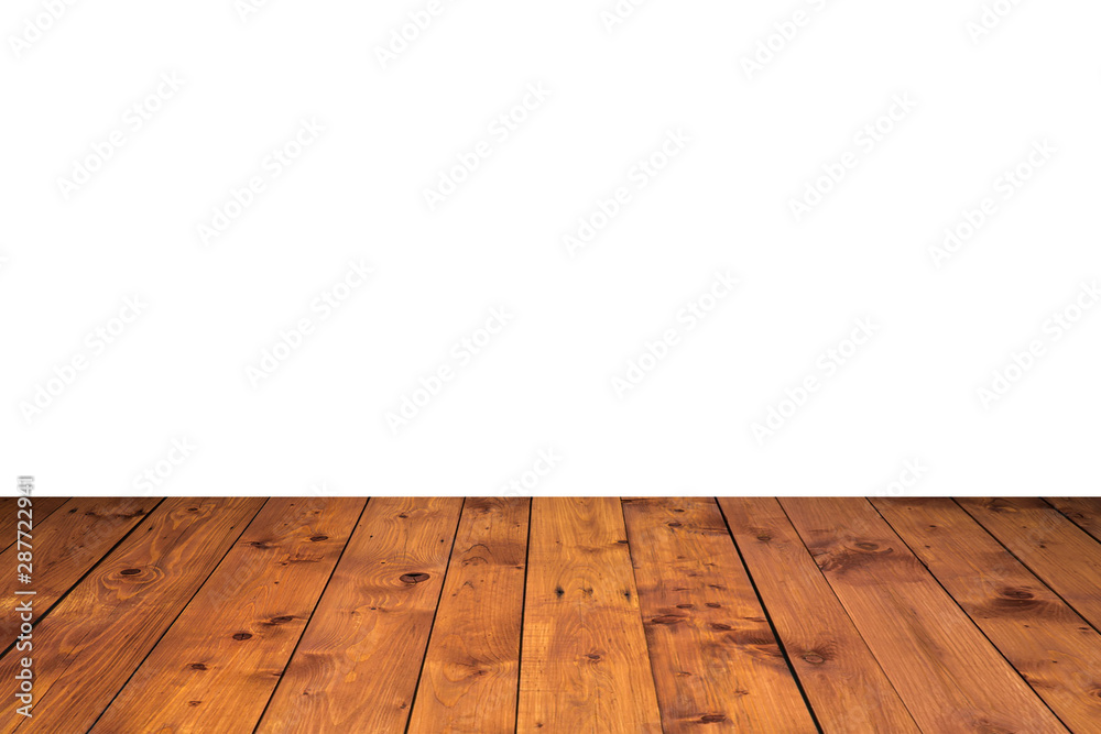 wooden floor on white background