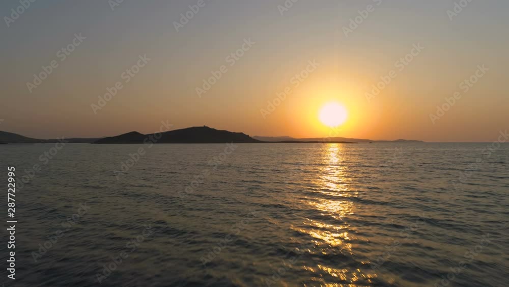Beautiful Golden sunset over sea
