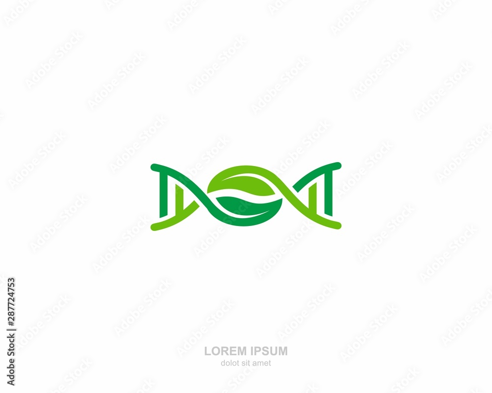 DNA ecology Logo vector design template DNA ecology Logo vector design template