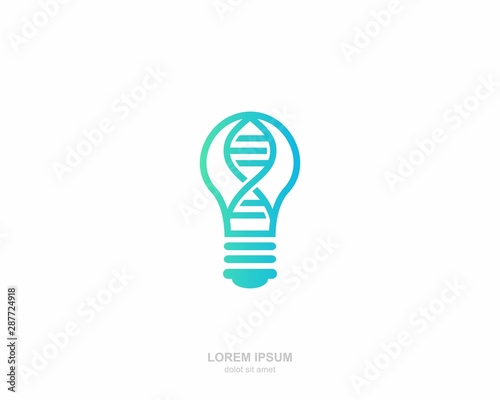 DNA light Logo vector design template