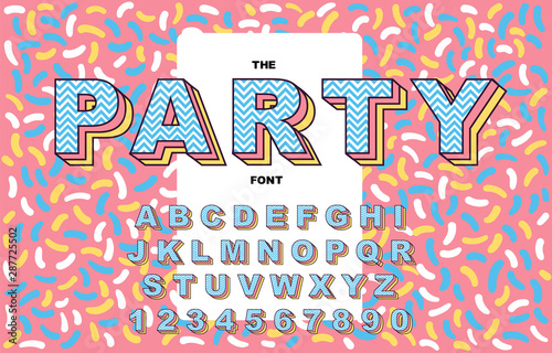 80 s retro alphabet font. Vintage Alphabet vector 80 s, 90 s Old style graphic.