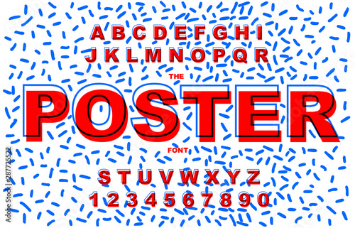 80 s retro alphabet font. Vintage Alphabet vector 80 s, 90 s Old style graphic.