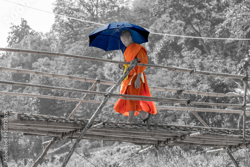 Fototapeta Naklejka Na Ścianę i Meble -  Moine à Luang Prabang