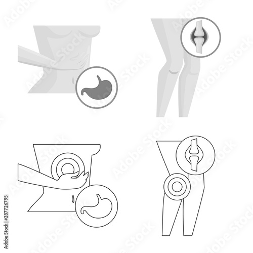 Isolated object of hospital and rendering sign. Collection of hospital and help vector icon for stock.