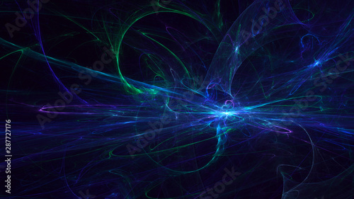 3D rendering abstract colorful fractal light background