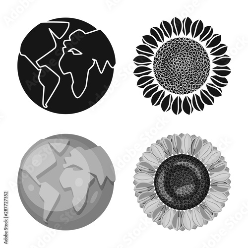 Vector illustration of innovation and technology icon. Collection of innovation and nature stock symbol for web.