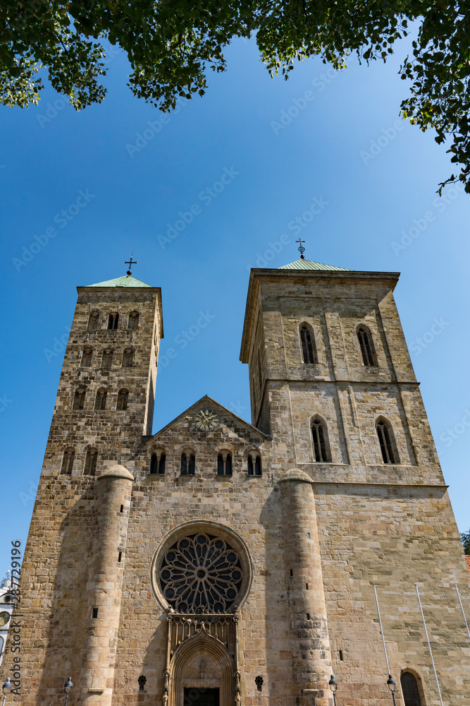 Towers of St Peter Cathedral. Osnabruck, Germany