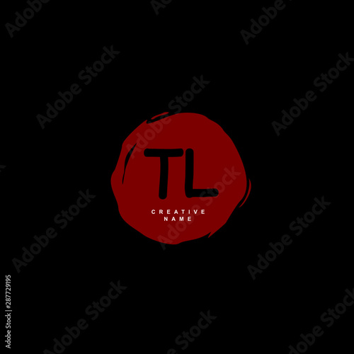 T L TL Initial logo template vector. Letter logo concept with background template.