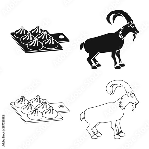 Vector design of culture and sightseeing symbol. Collection of culture and originality vector icon for stock.