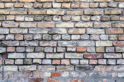 Old orange Brick wall. brick wall, masonry texture, brickwork pattern background