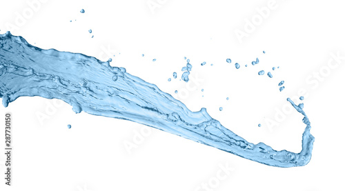 Drinking water, water splash isolated on white background