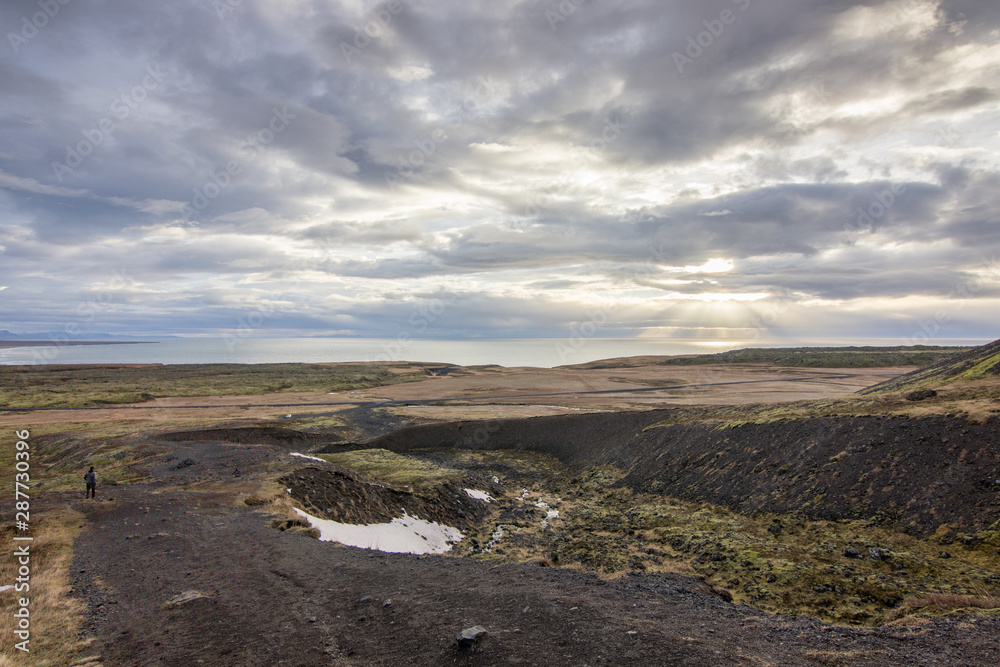 Gorge of Raudfeldsgja in Iceland