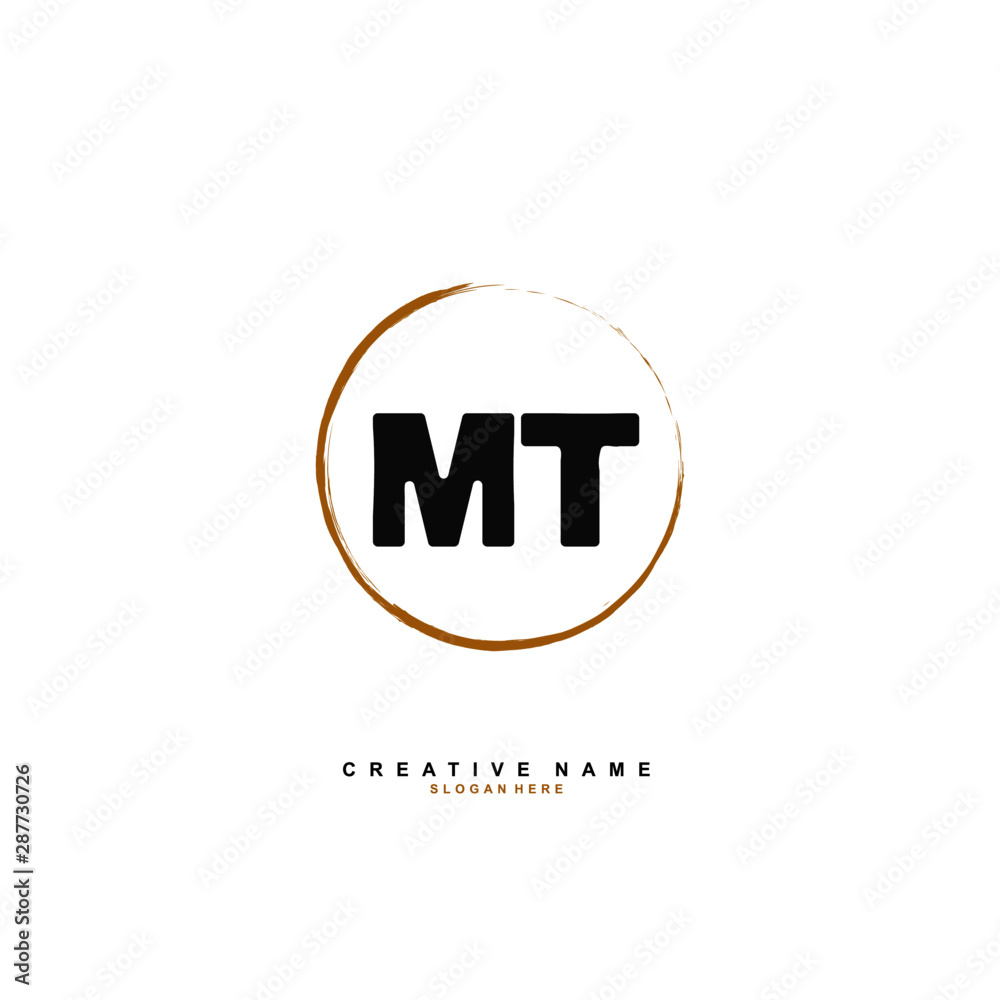 M T MT Initial logo template vector. Letter logo concept with background template. M T MT Initial logo template vector. Letter logo concept with background template.