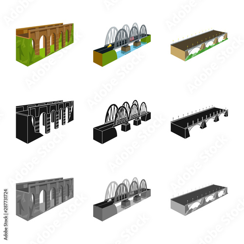 Vector design of connection and design symbol. Set of connection and side vector icon for stock.