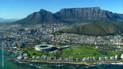Wide aerial shot of Cape Town photo