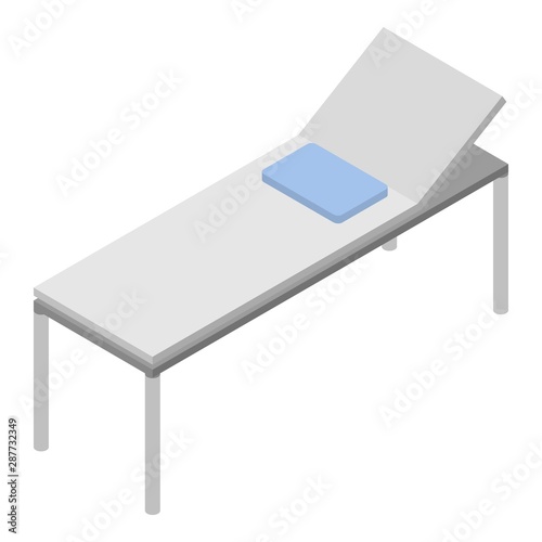 Hospital bed icon. Isometric of hospital bed vector icon for web design isolated on white background