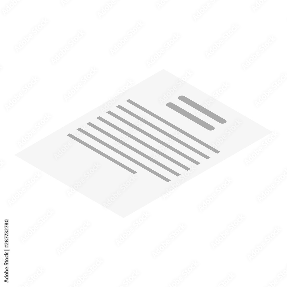 Hospital paper icon. Isometric of hospital paper vector icon for web design isolated on white background Hospital paper icon. Isometric of hospital paper vector icon for web design isolated on white background