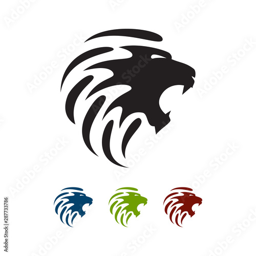 Great Lion head logo vector Pride and Power sign symbol elemen