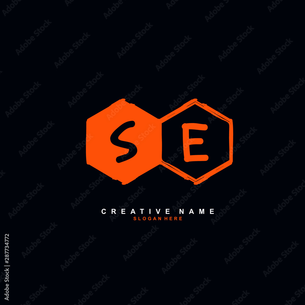 S E SE Initial logo template vector. Letter logo concept with background template. S E SE Initial logo template vector. Letter logo concept with background template.