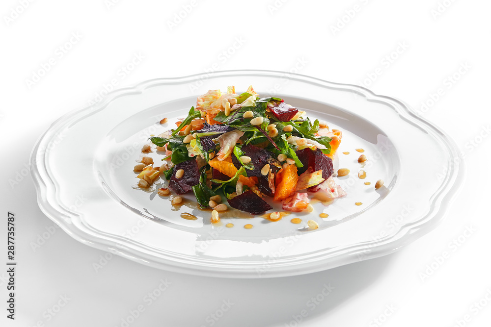 Salad with Beetroot, Cream Cheese, Orange and Pine Nuts Salad with Beetroot, Cream Cheese, Orange and Pine Nuts