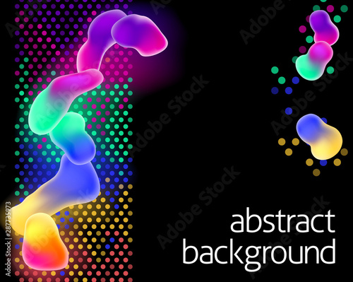 A neon rainbow color abstract background design