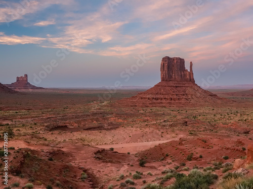 Sunset in the Monument Valley