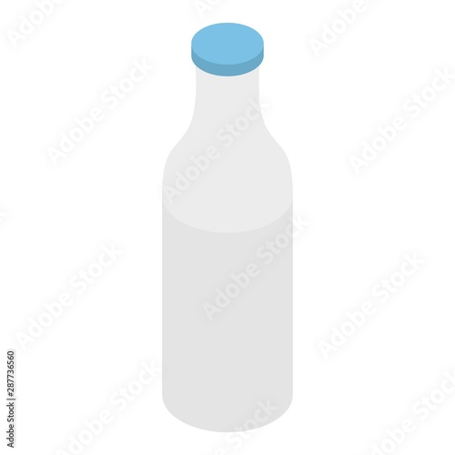 Milk bottle icon. Isometric of milk bottle vector icon for web design isolated on white background