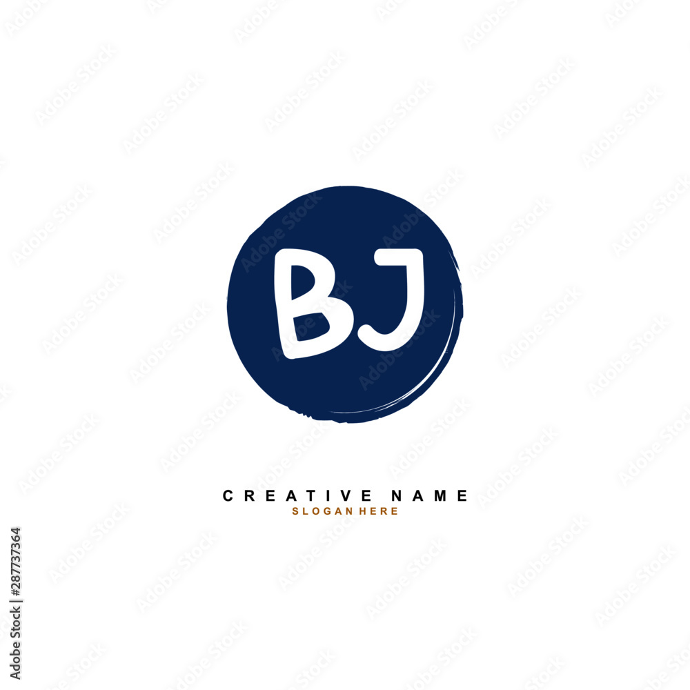 B J BJ Initial logo template vector. Letter logo concept with background template. B J BJ Initial logo template vector. Letter logo concept with background template.