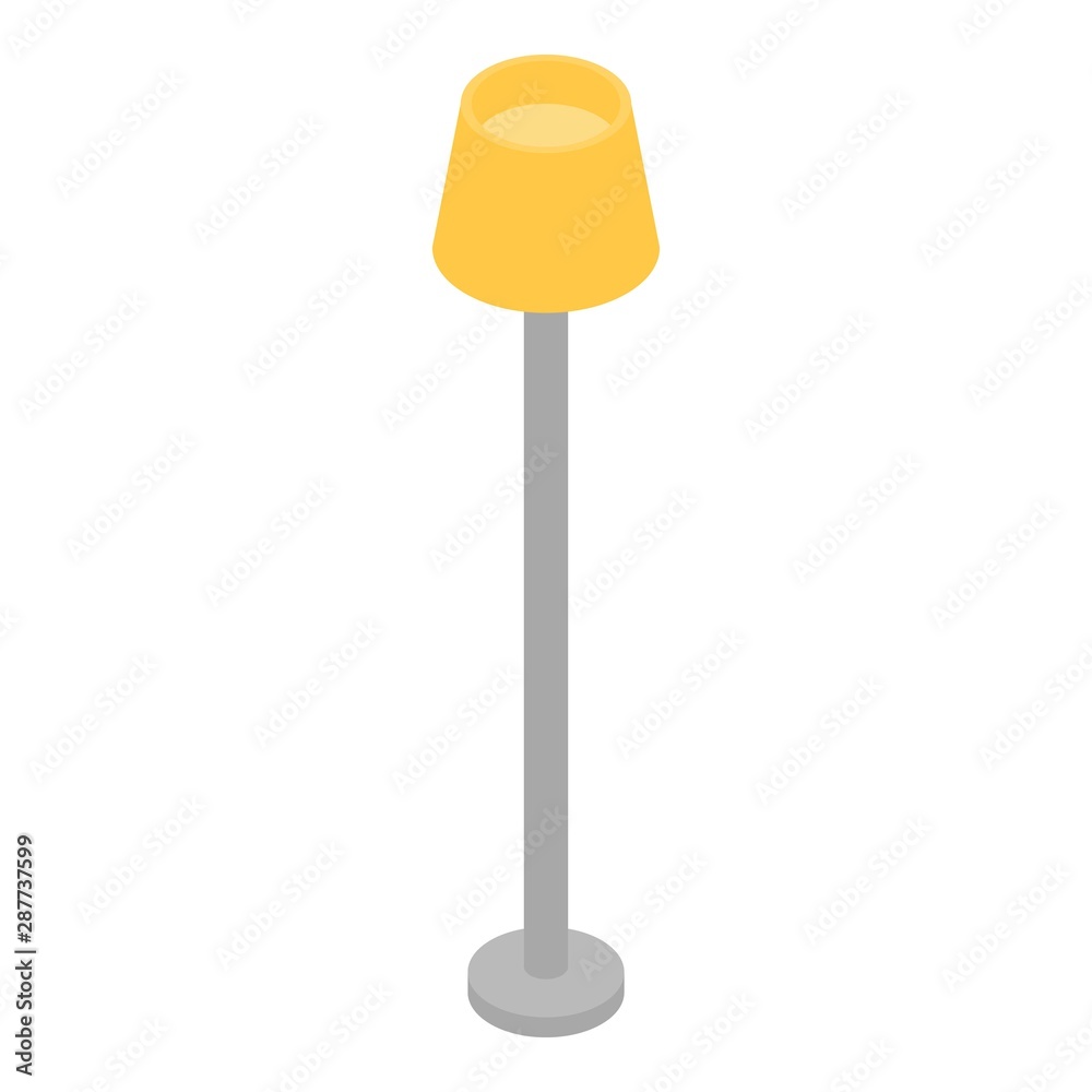 Night room lamp icon. Isometric of night room lamp vector icon for web design isolated on white background