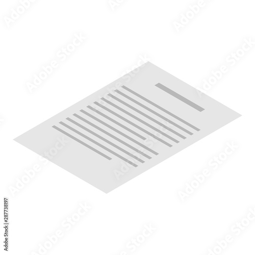 Education paper icon. Isometric of education paper vector icon for web design isolated on white background