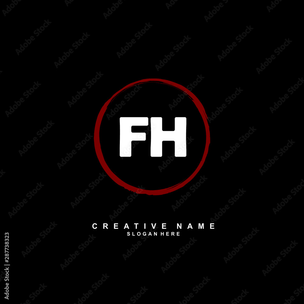 F H FH Initial logo template vector. Letter logo concept with background template. F H FH Initial logo template vector. Letter logo concept with background template.