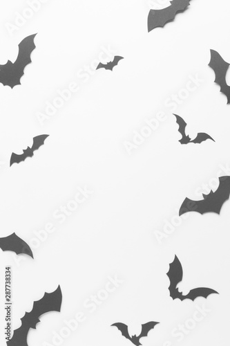 Creepy halloween bats close-up