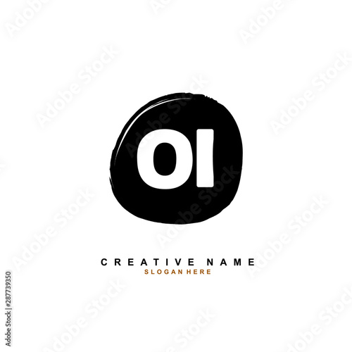 O I OI Initial logo template vector. Letter logo concept with background template.