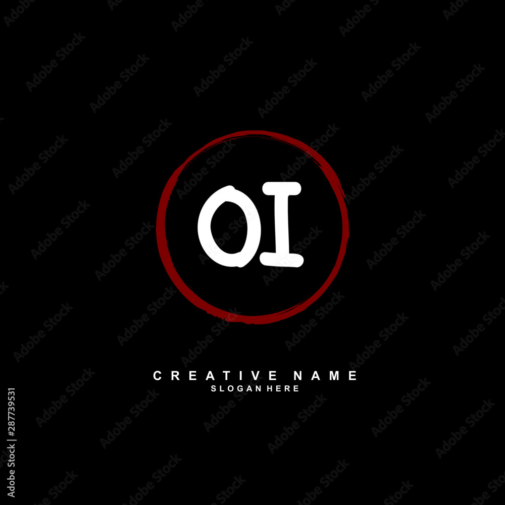 O I OI Initial logo template vector. Letter logo concept with background template. O I OI Initial logo template vector. Letter logo concept with background template.